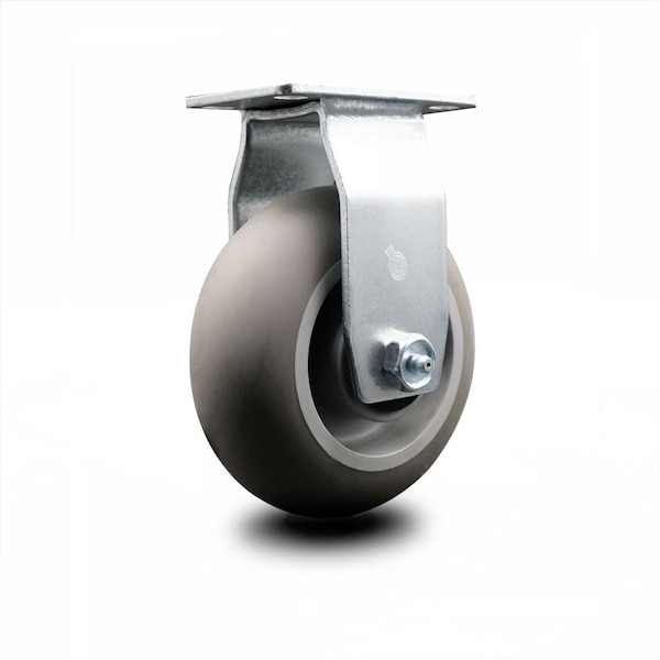 Service Caster 5 Inch Thermoplastic Rubber Wheel Rigid Caster with Roller Bearing SCC SCC-20R520-TPRRD - main